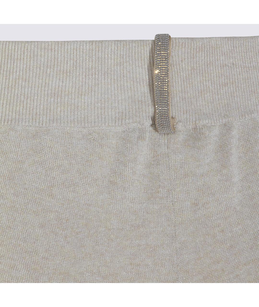 FABIANA FILIPPI Бежевые вискозные прямые брюки, фото 4