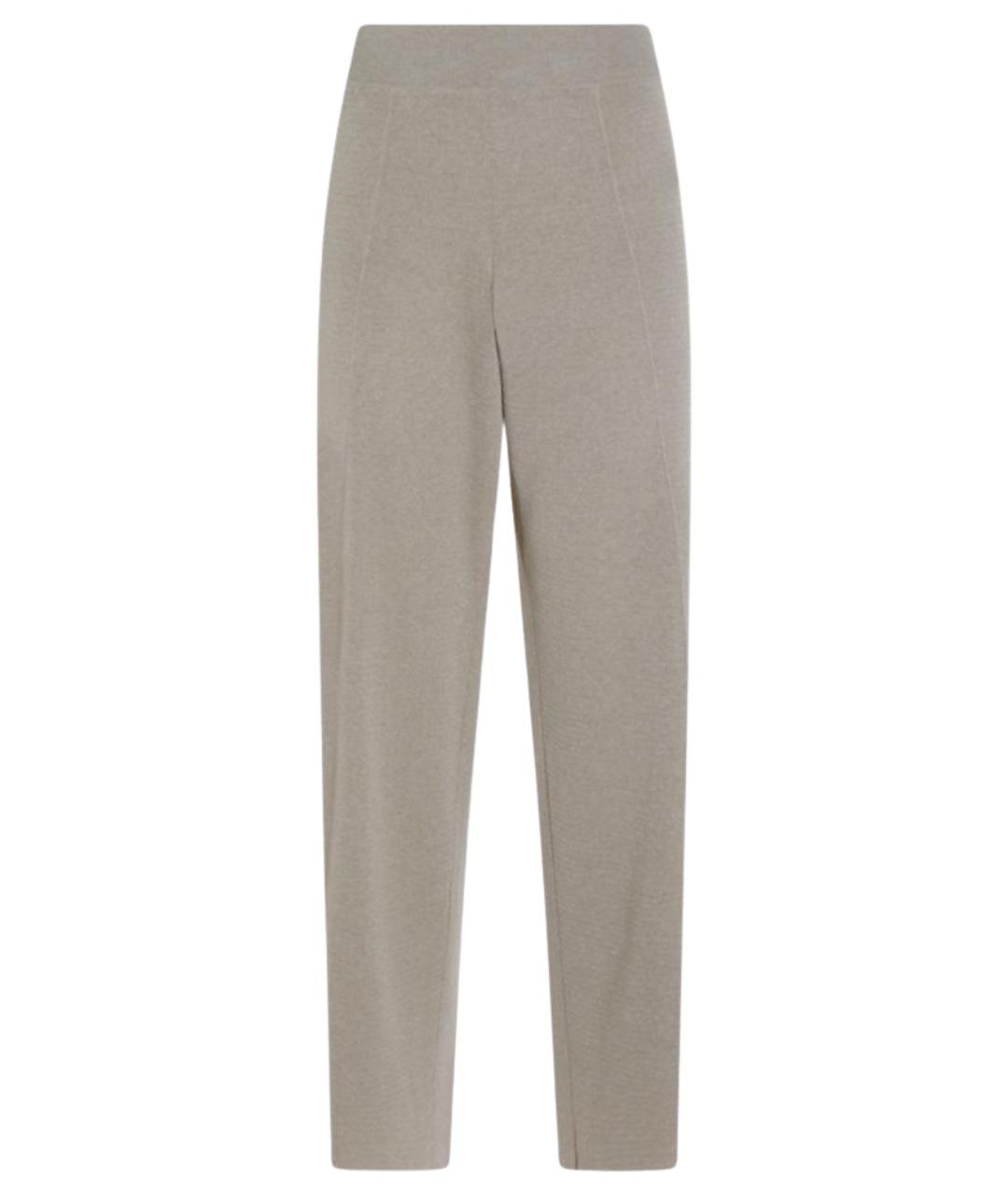FABIANA FILIPPI Бежевые вискозные прямые брюки, фото 1