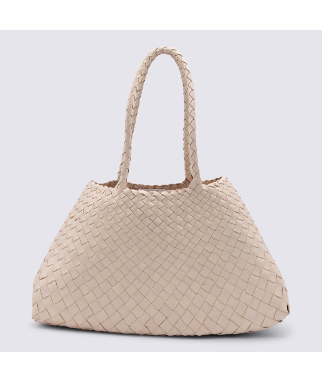 Dragon Diffusion Бежевая кожаная сумка тоут, фото 5