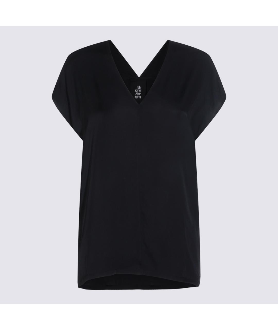 THOM KROM Черная вискозная майка, фото 5