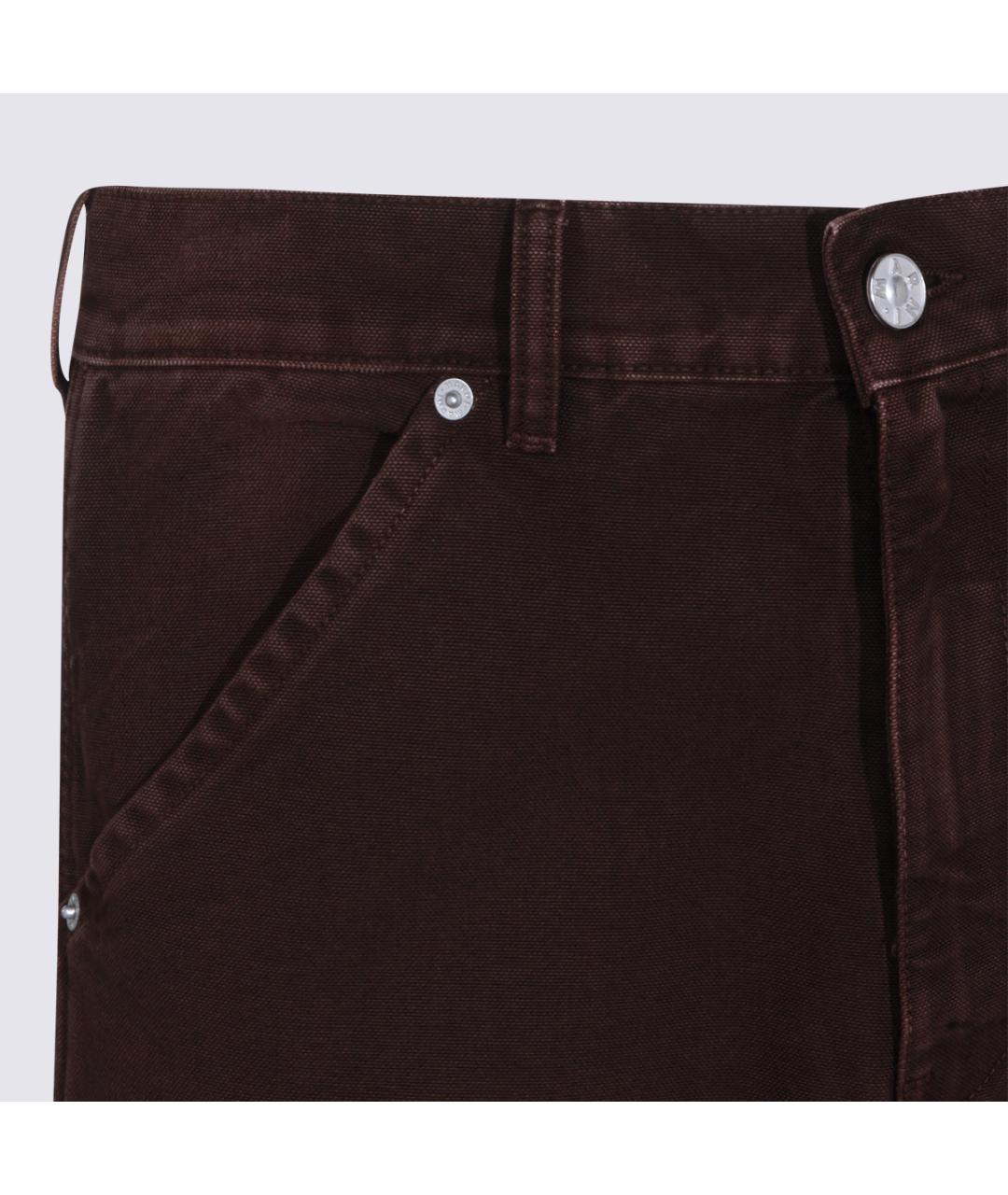 MARNI Коричневые хлопковые повседневные брюки, фото 3
