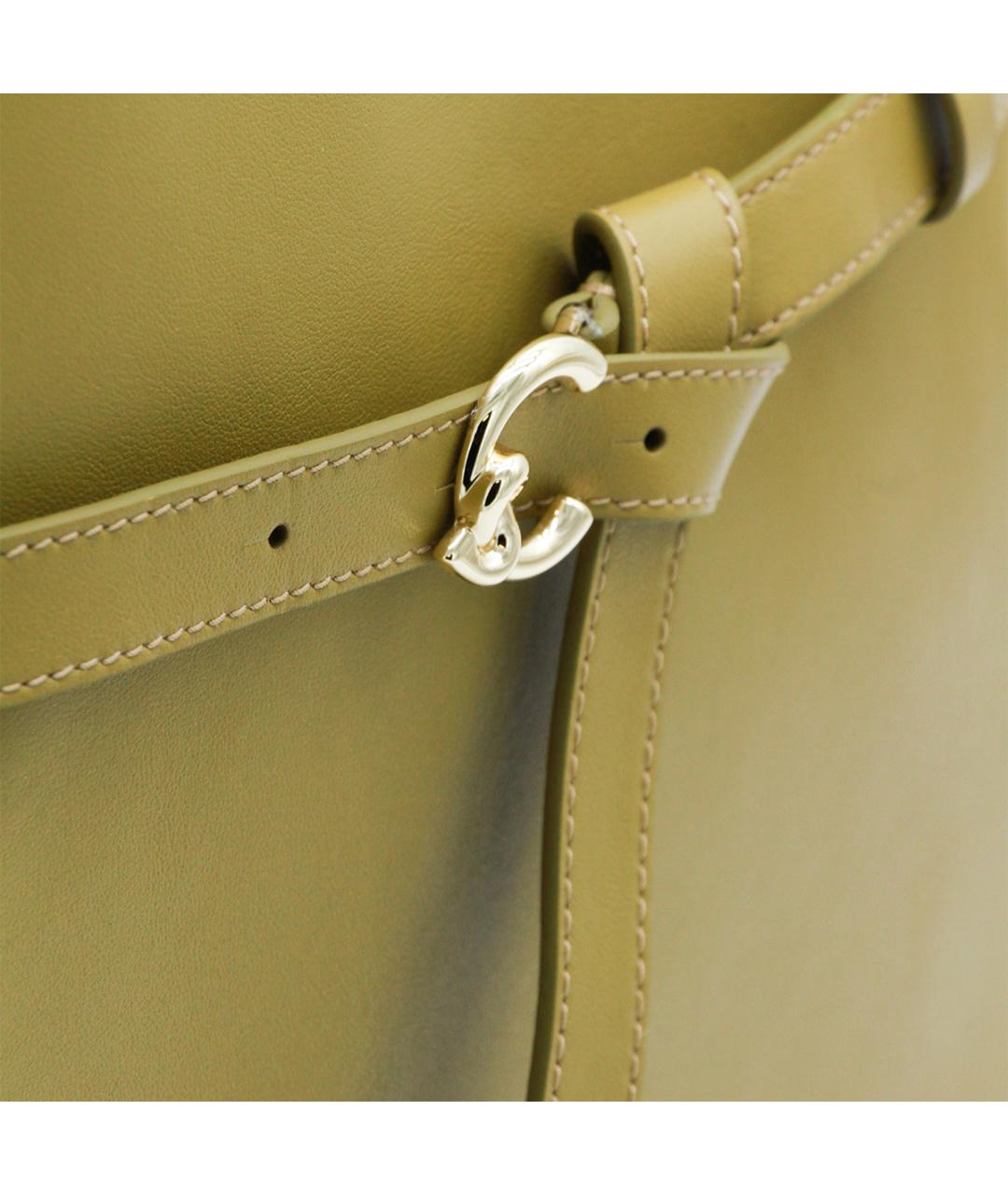 COCCINELLE Зеленая кожаная сумка тоут, фото 4