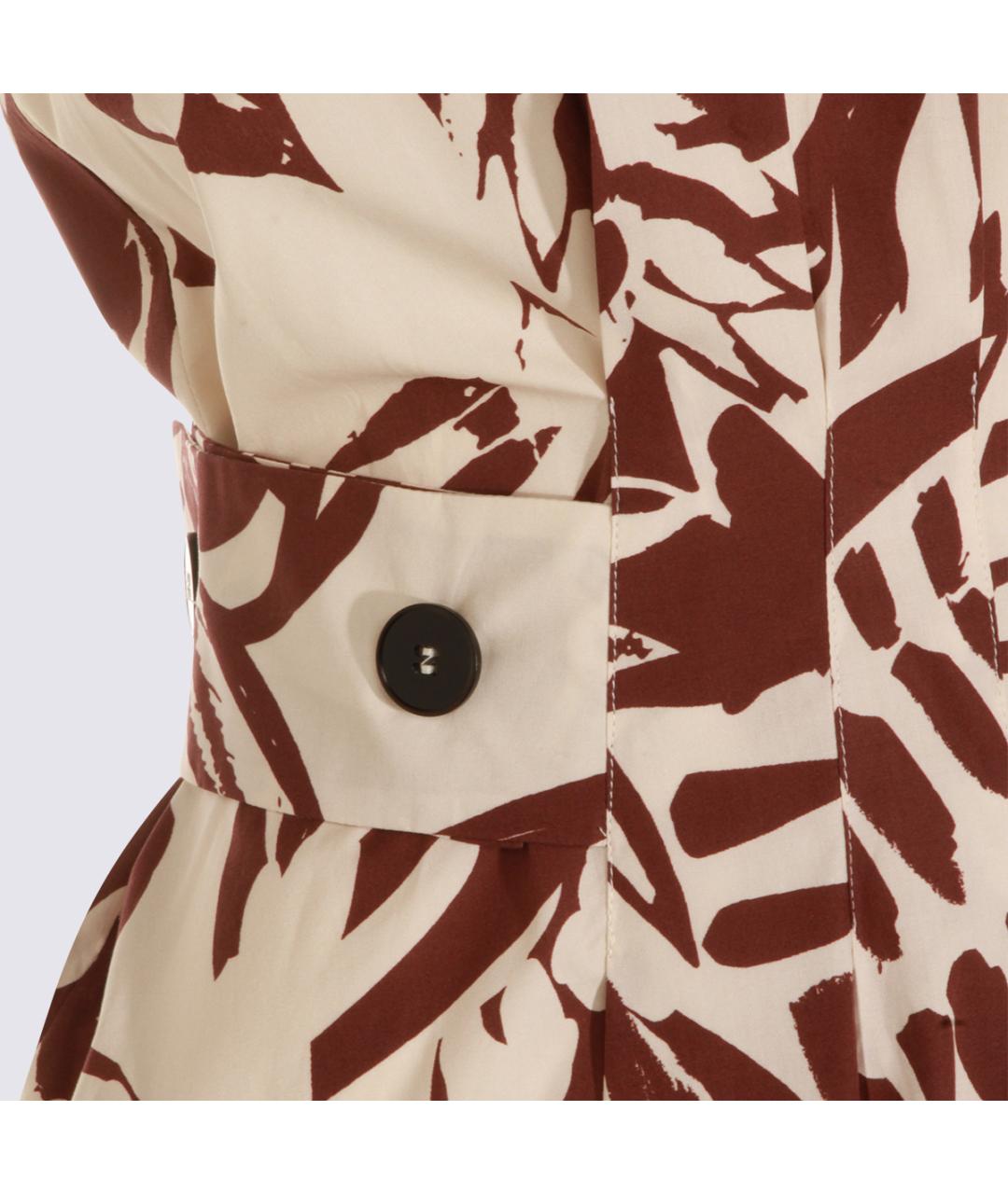 ANTONELLI FIRENZE Коричневое хлопковое повседневное платье, фото 3
