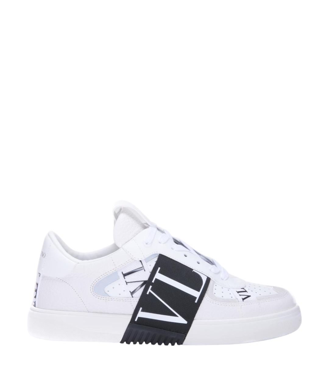 VALENTINO Белые кожаные низкие кроссовки / кеды, фото 1