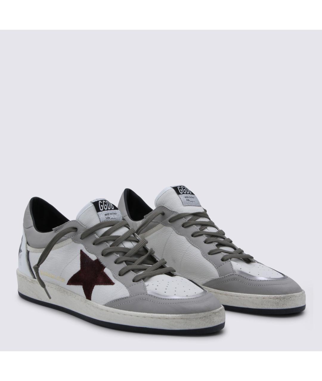 GOLDEN GOOSE DELUXE BRAND Белые кожаные низкие кроссовки / кеды, фото 2