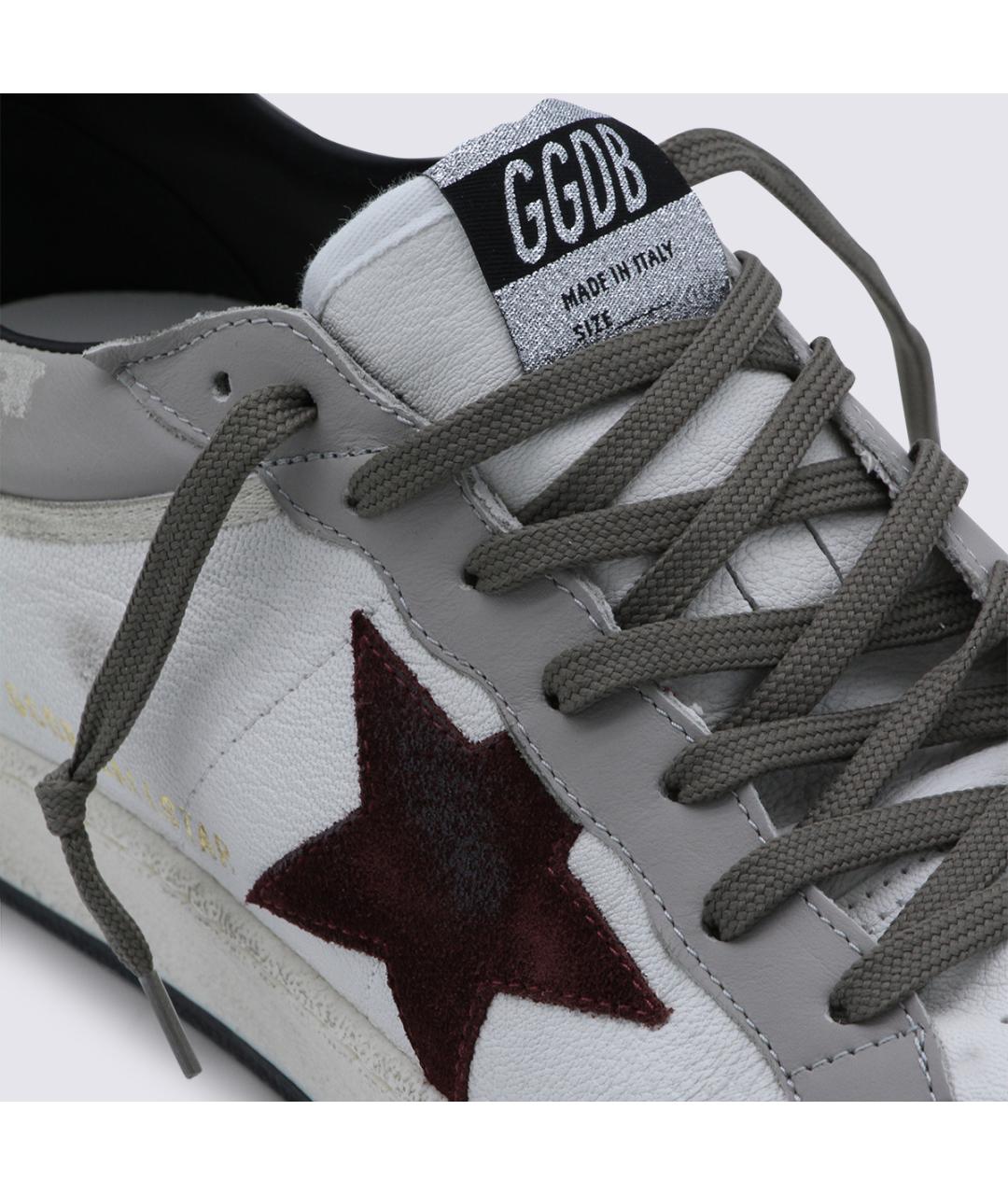 GOLDEN GOOSE DELUXE BRAND Белые кожаные низкие кроссовки / кеды, фото 4