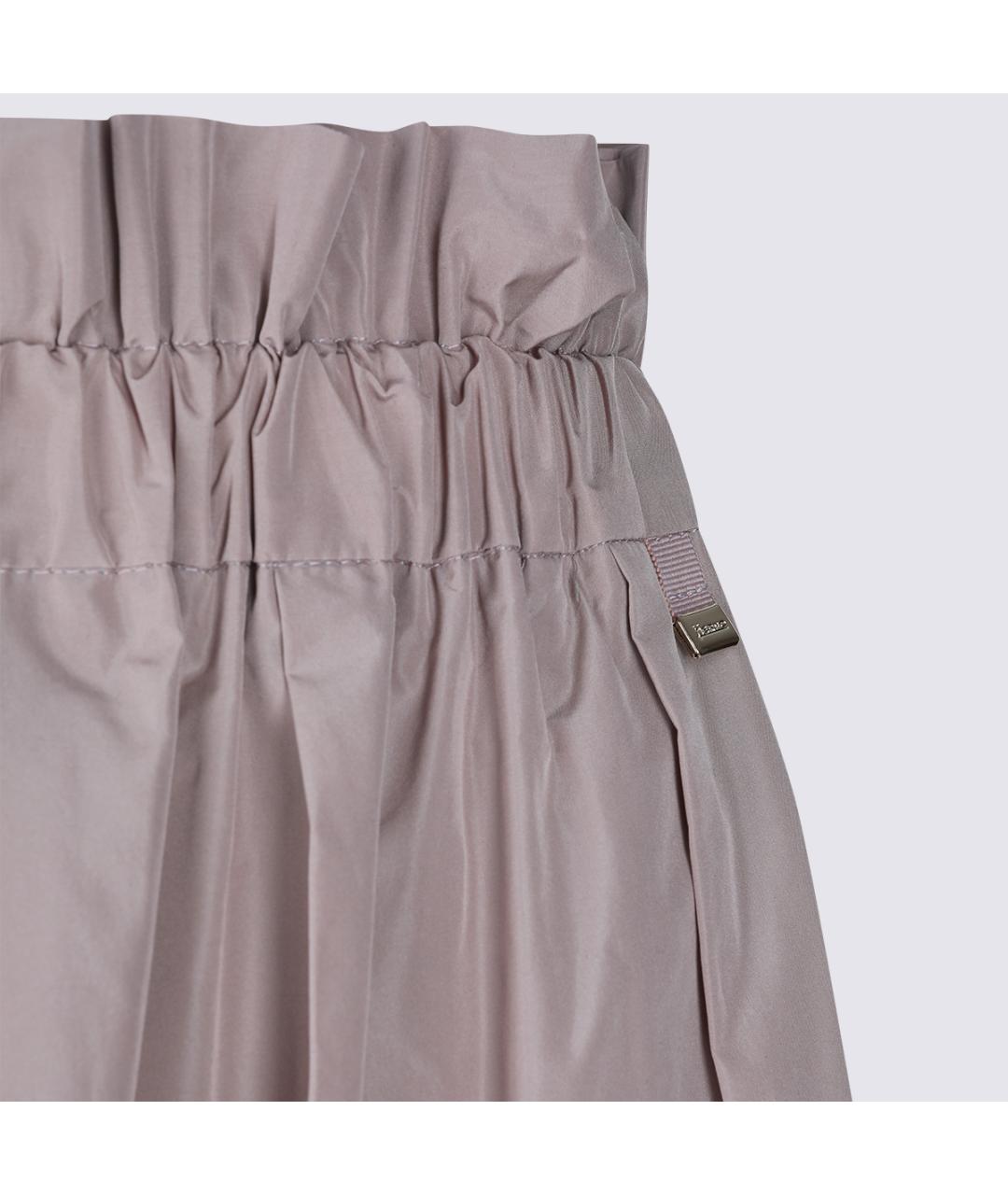 HERNO Розовая полиэстеровая юбка макси, фото 3