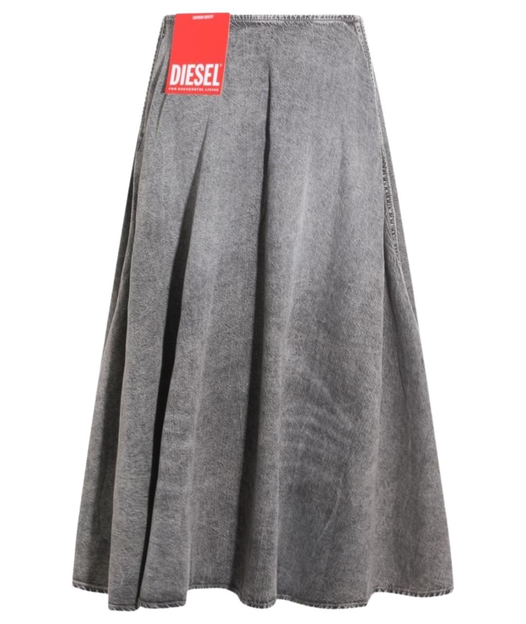 DIESEL Серая юбка миди, фото 2