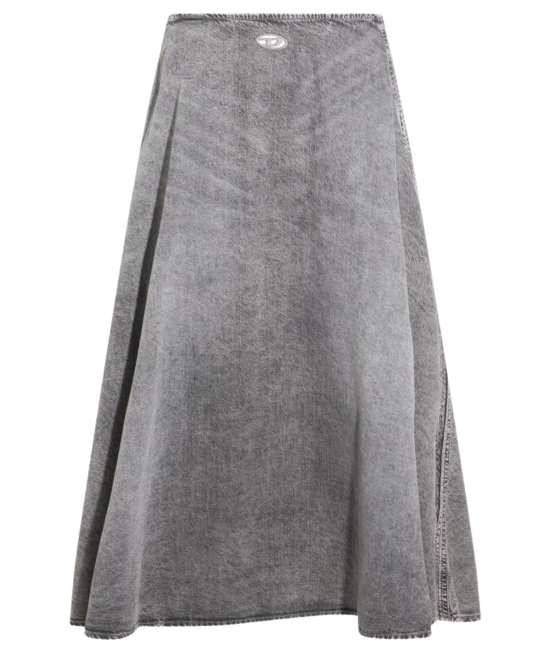 DIESEL Серая юбка миди, фото 1