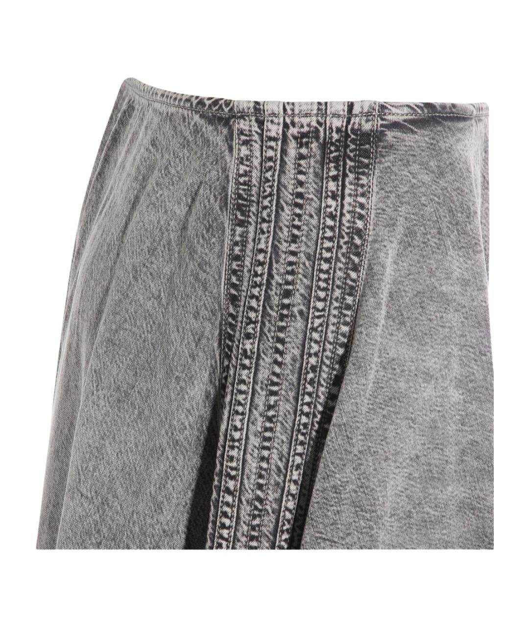 DIESEL Серая юбка миди, фото 3