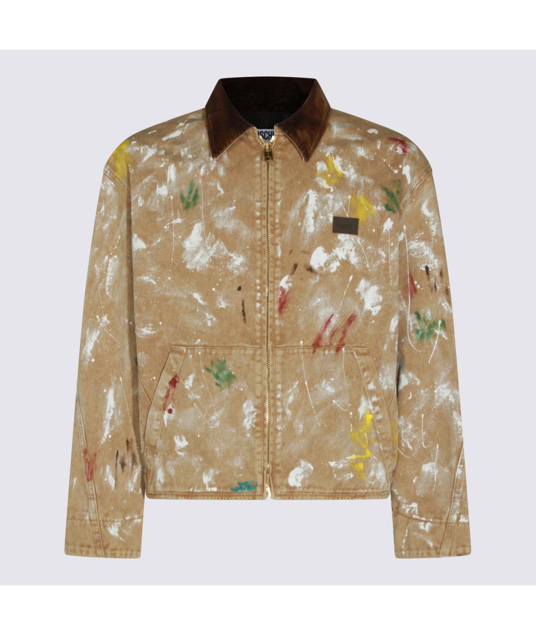 MOSCHINO Бежевая хлопковая куртка, фото 5