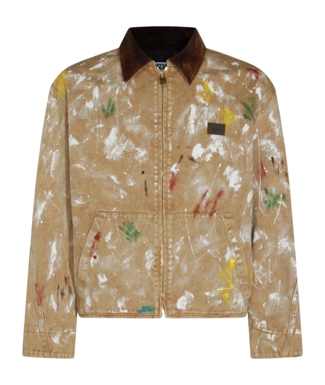 MOSCHINO Бежевая хлопковая куртка, фото 1