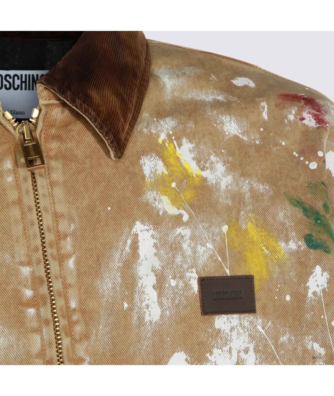 MOSCHINO Бежевая хлопковая куртка, фото 3