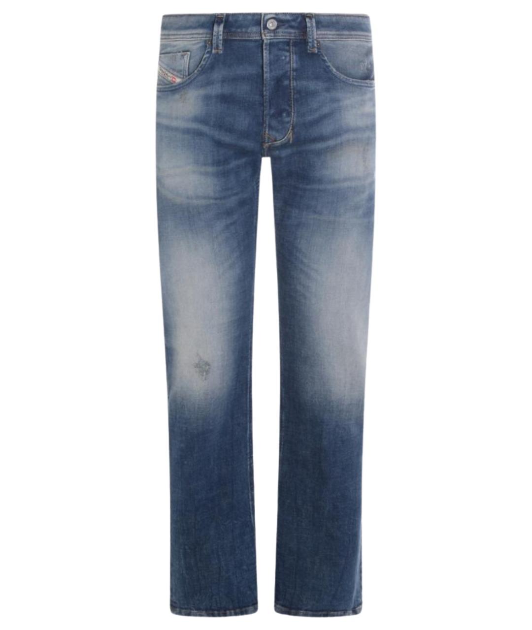 DIESEL Синие хлопковые прямые джинсы, фото 1