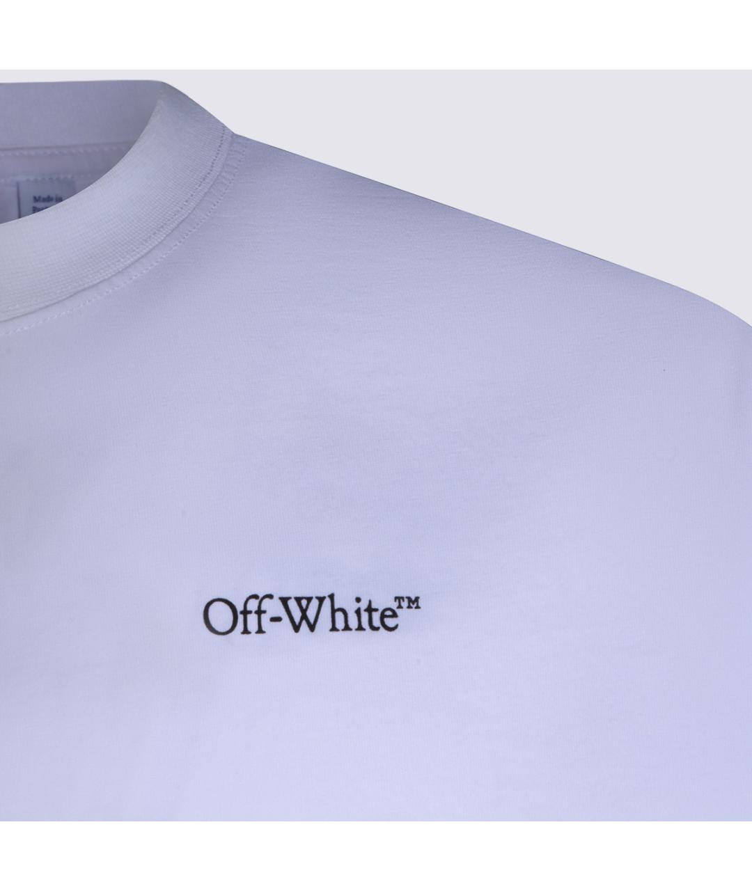 OFF-WHITE Белая хлопковая футболка, фото 3