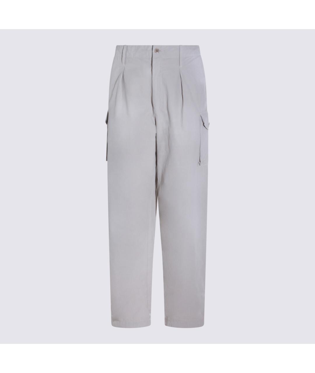 MAISON MARGIELA Серые хлопко-эластановые повседневные брюки, фото 5