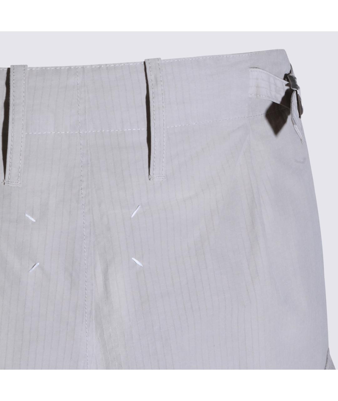 MAISON MARGIELA Серые хлопко-эластановые повседневные брюки, фото 4