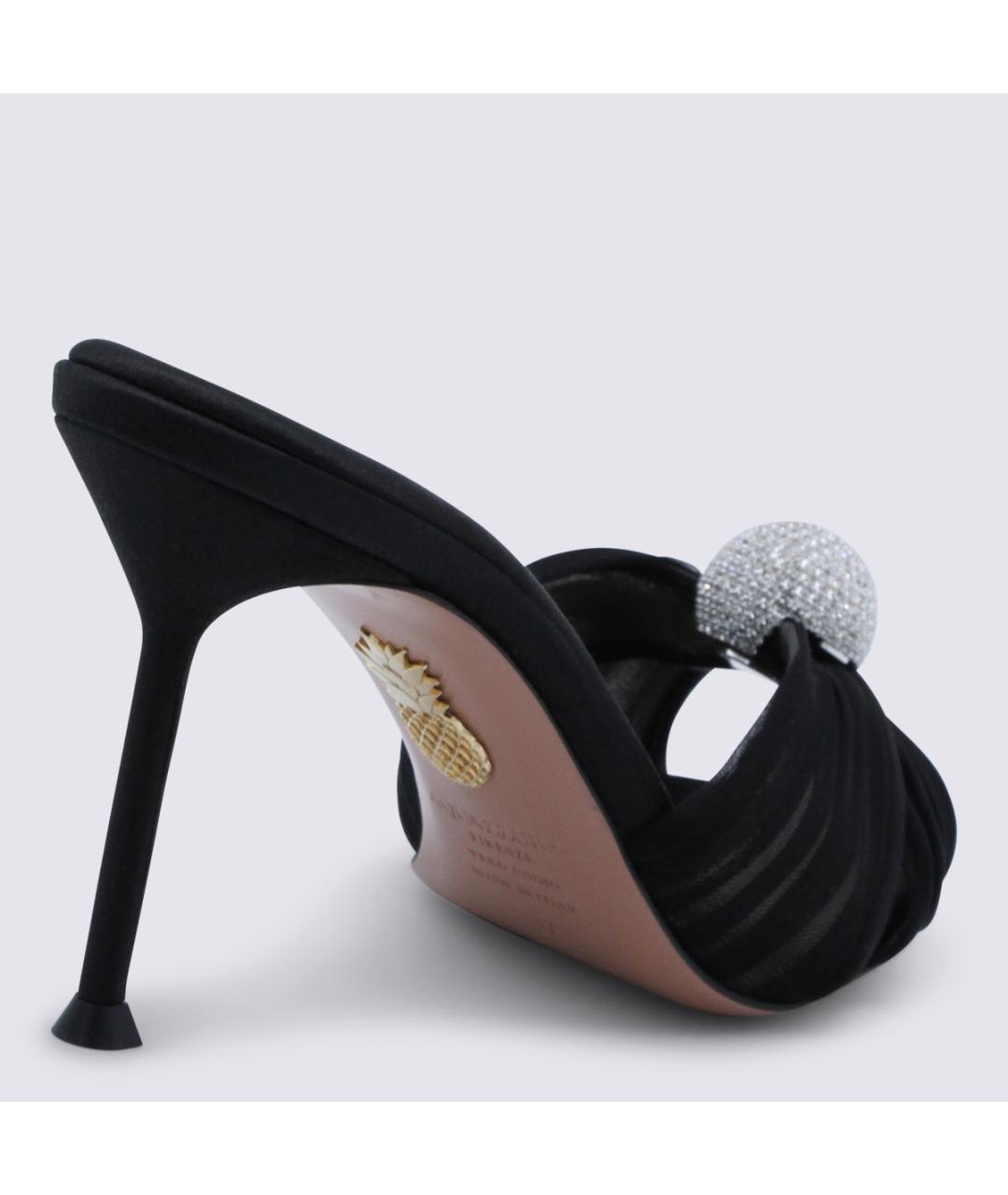 AQUAZZURA Черные мюли, фото 3