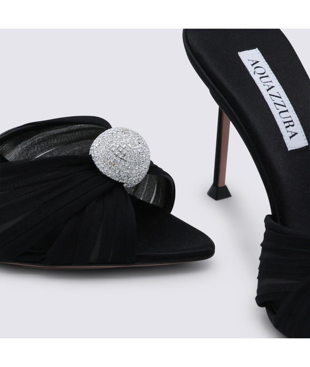 AQUAZZURA Черные мюли, фото 4