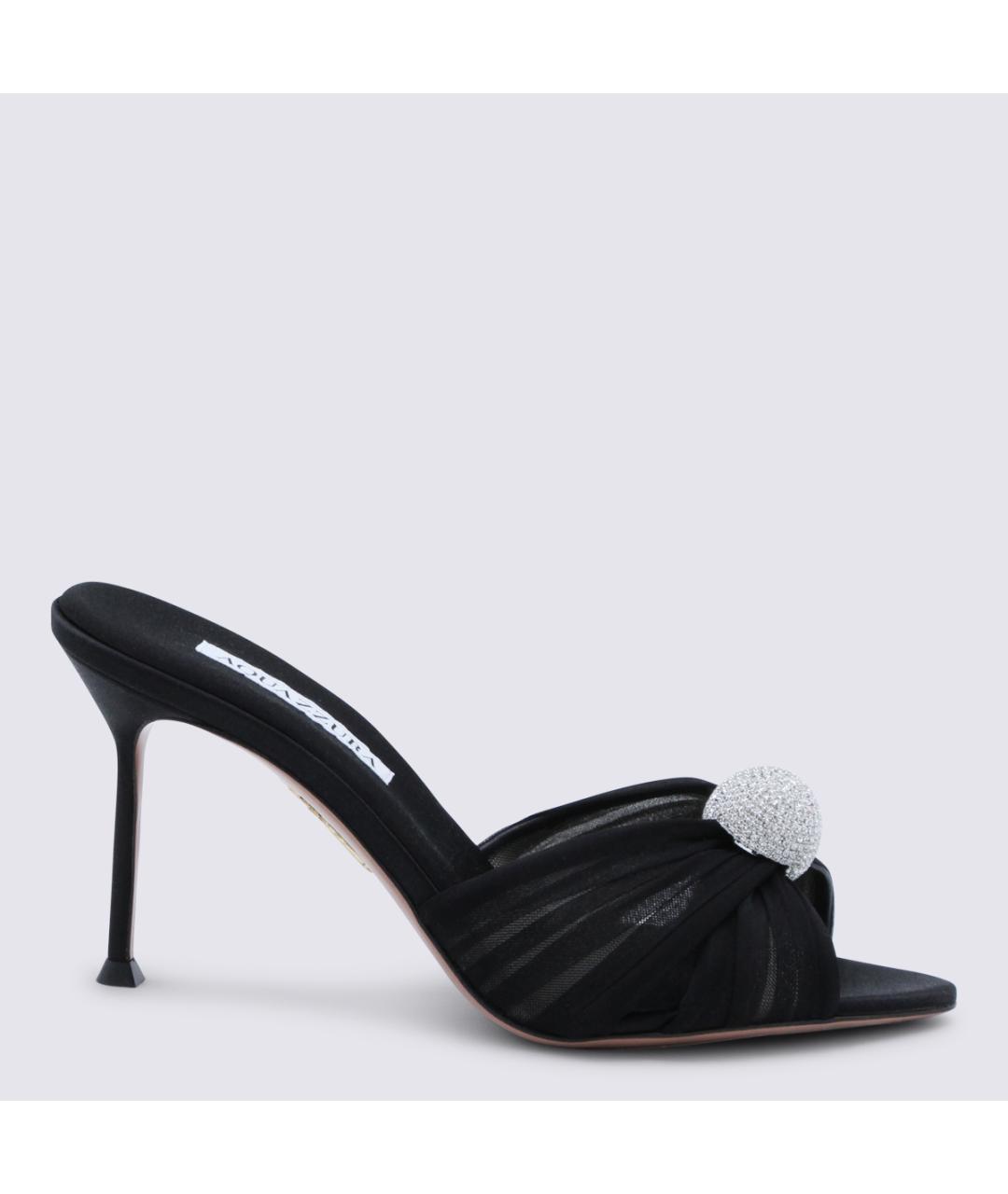 AQUAZZURA Черные мюли, фото 5