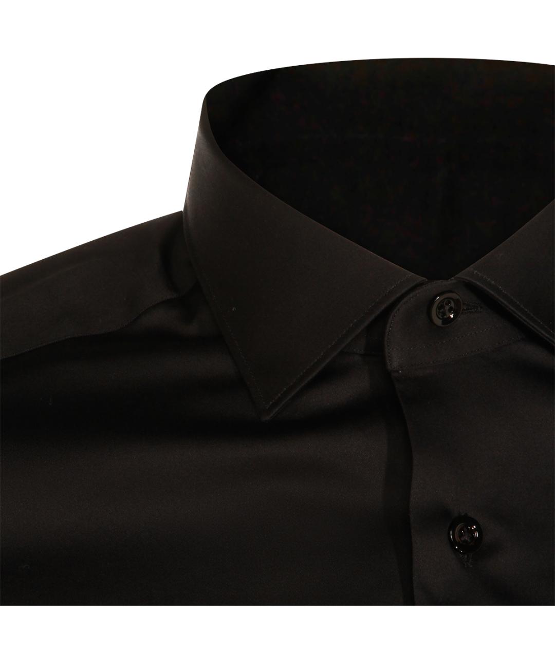 MAZZARELLI Черная хлопковая кэжуал рубашка, фото 3