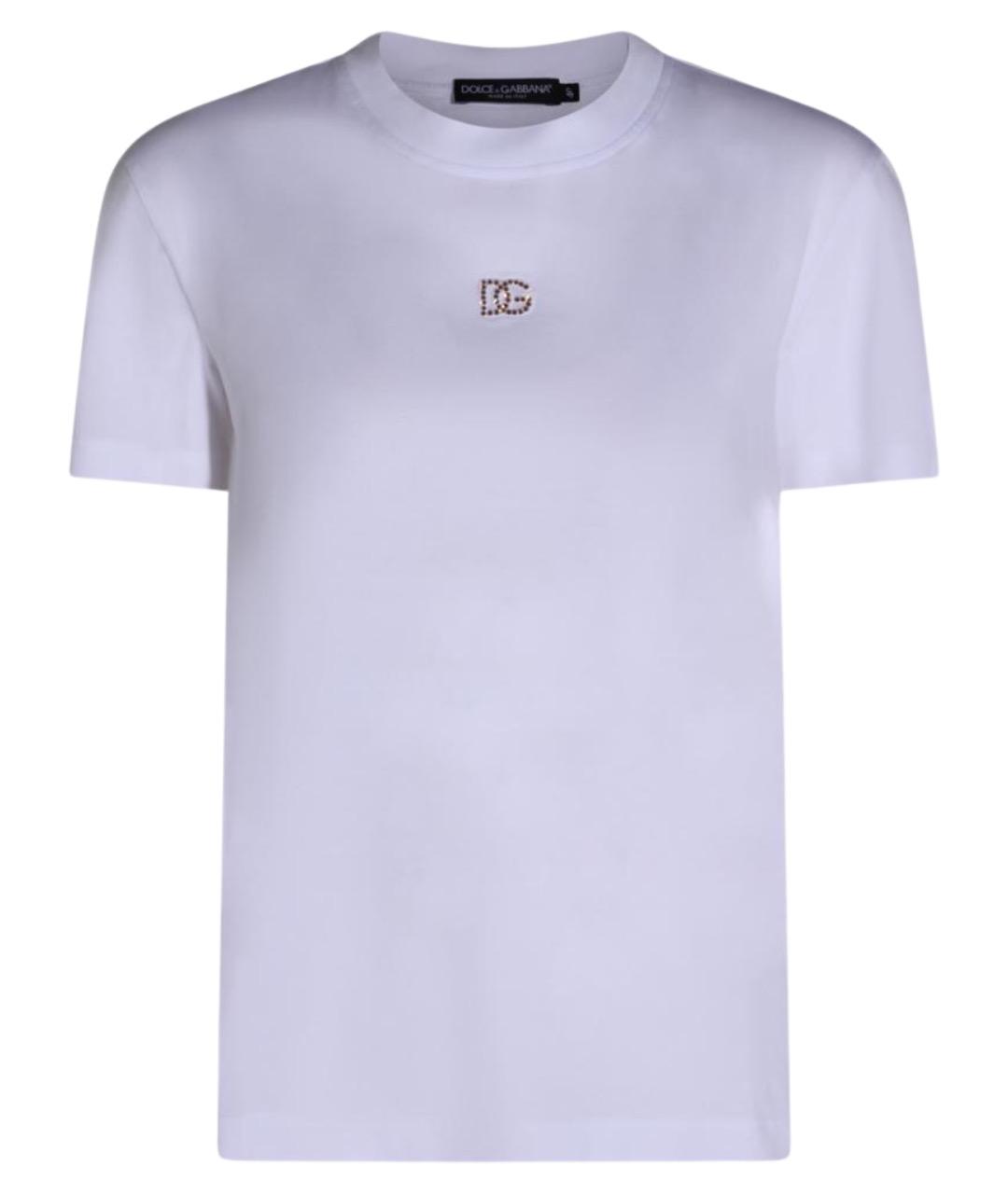 DOLCE&GABBANA Белая хлопковая футболка, фото 1