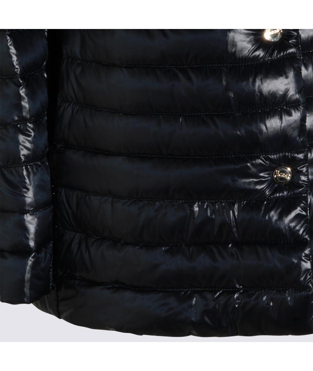 HERNO Синяя полиэстеровая куртка, фото 4
