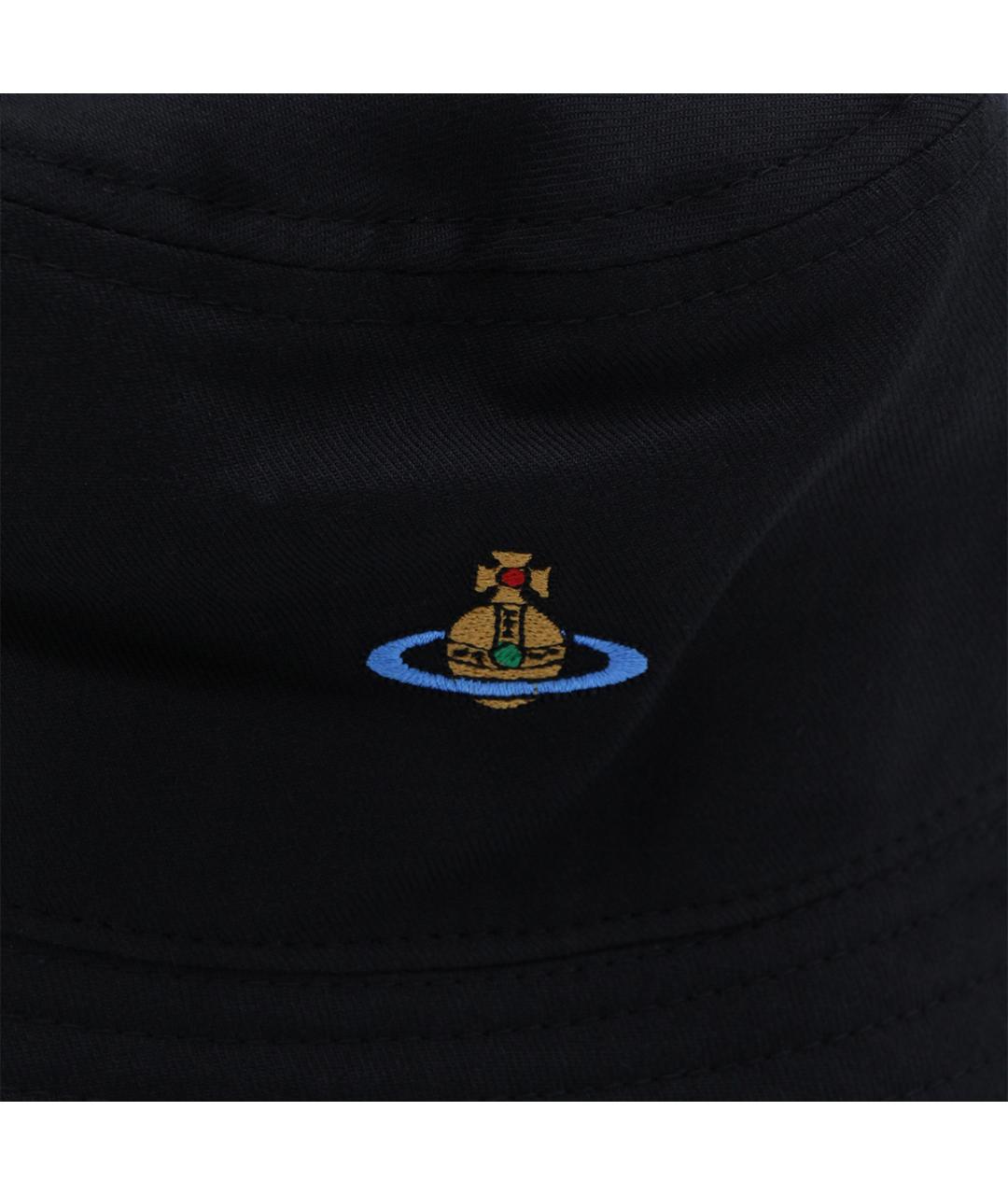 VIVIENNE WESTWOOD Черная хлопковая панама, фото 3