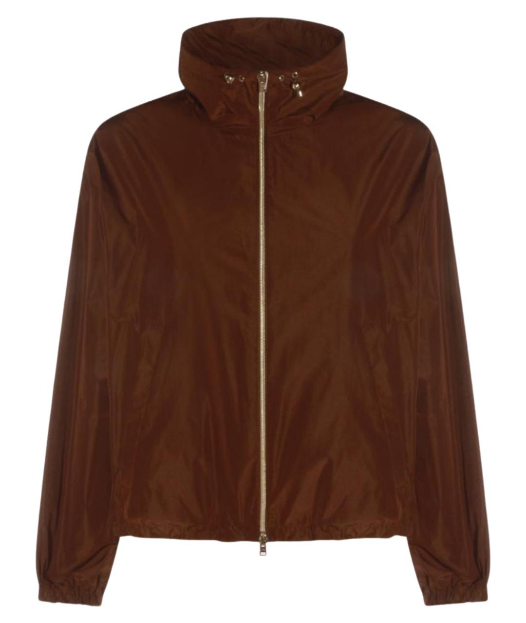 HERNO Коричневая полиэстеровая куртка, фото 1