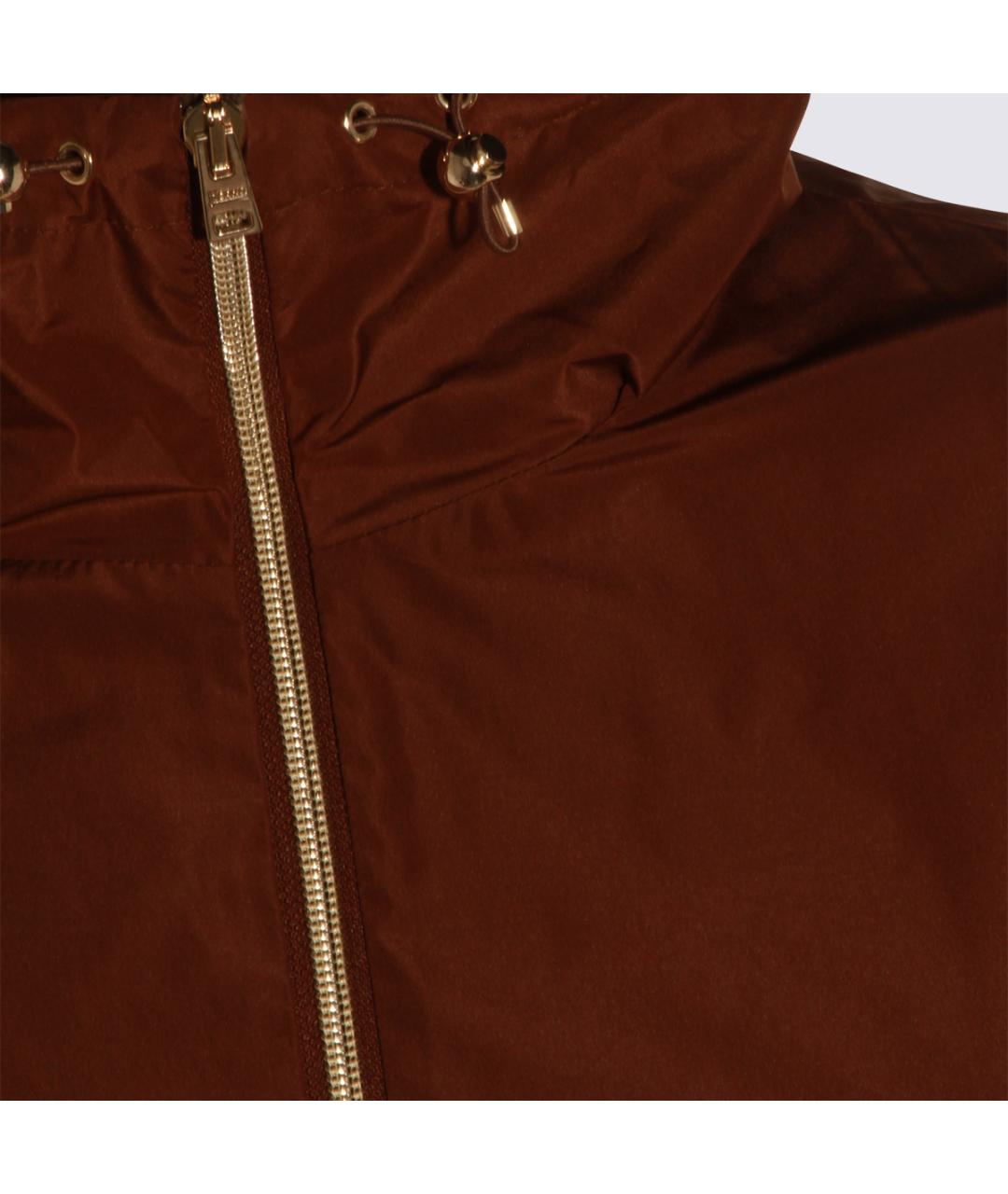 HERNO Коричневая полиэстеровая куртка, фото 3