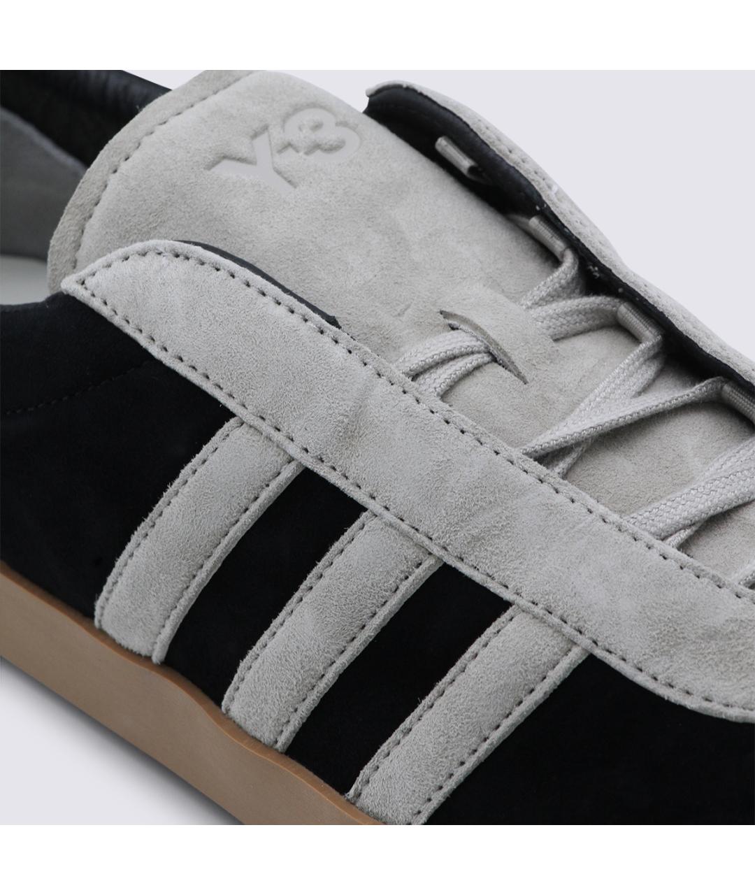 Y-3 Черные кожаные низкие кроссовки / кеды, фото 4