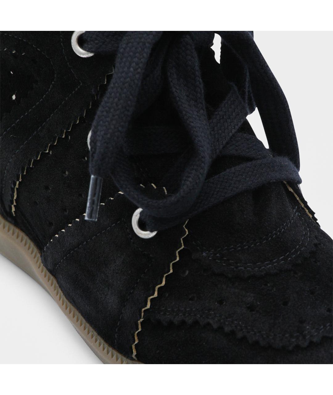 ISABEL MARANT Черные замшевые кроссовки, фото 4