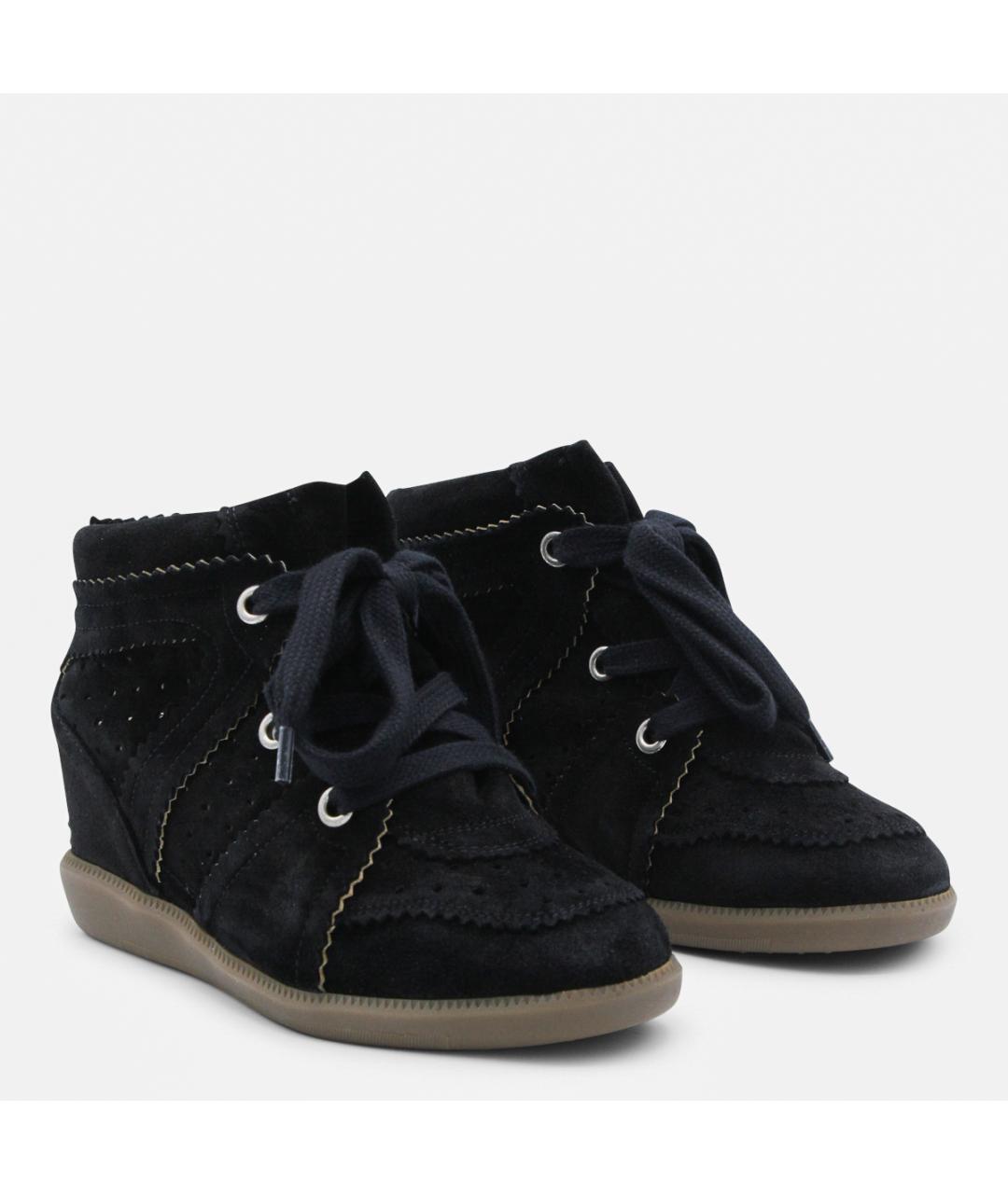 ISABEL MARANT Черные замшевые кроссовки, фото 2