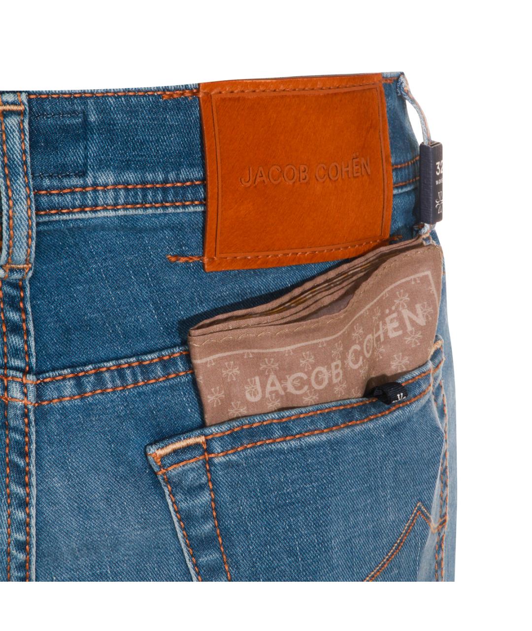 JACOB COHEN Синие хлопковые джинсы скинни, фото 4