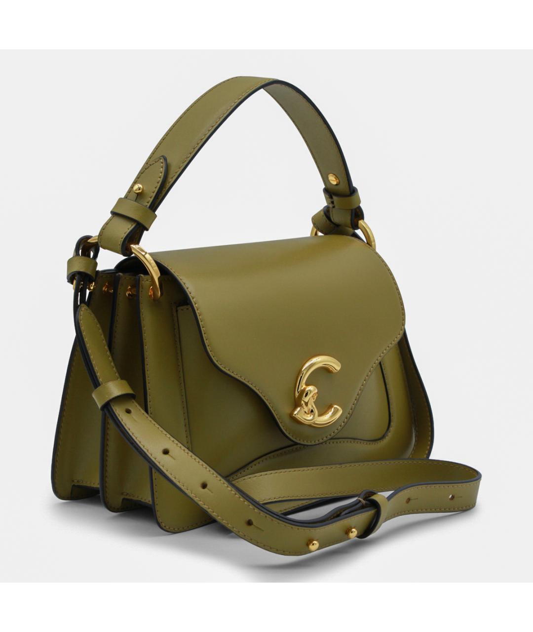 COCCINELLE Зеленая кожаная сумка через плечо, фото 2