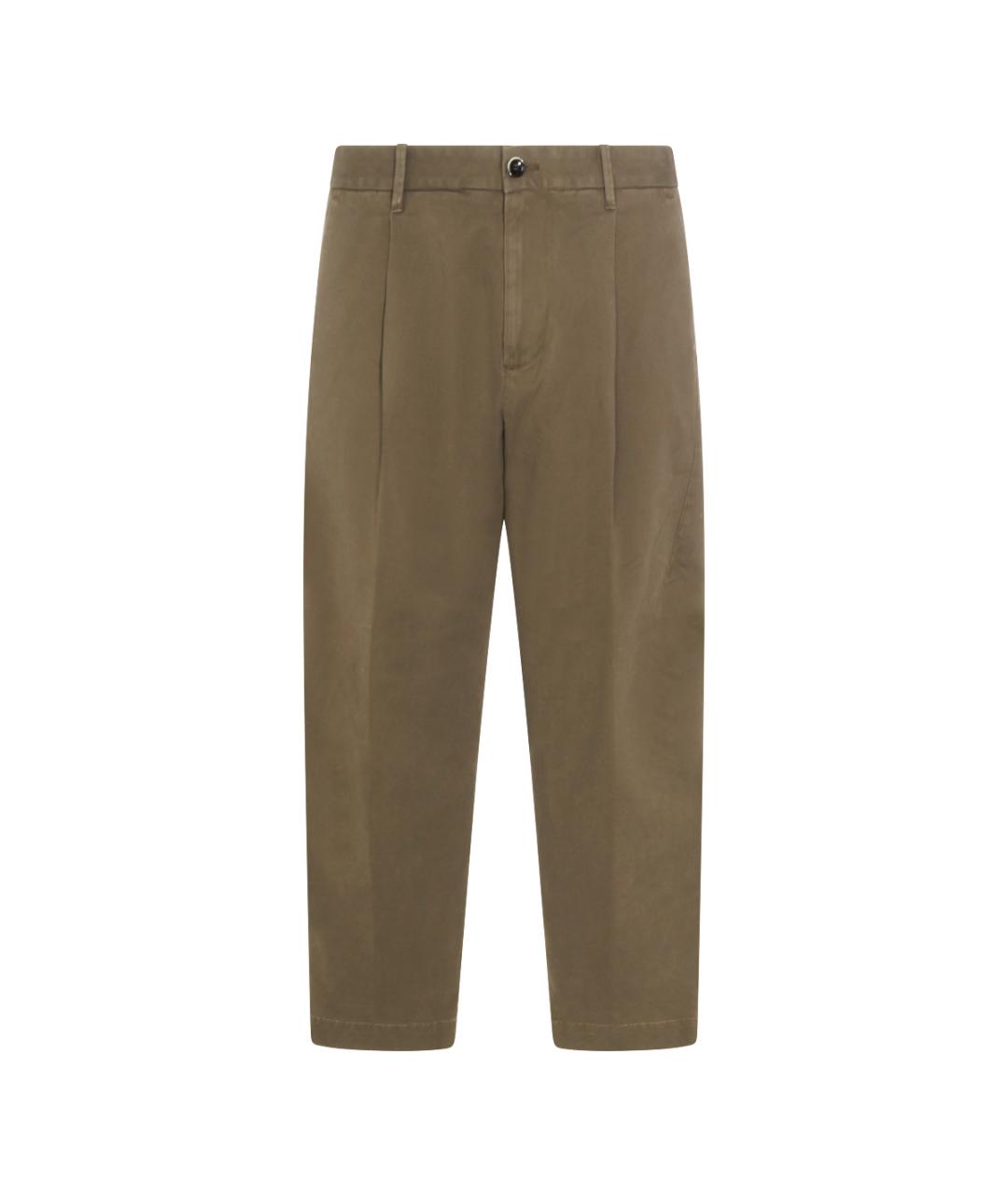 NINE IN THE MORNING Зеленые хлопковые повседневные брюки, фото 1