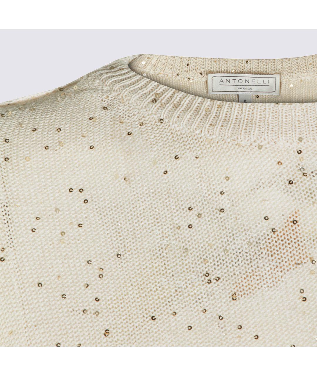 ANTONELLI FIRENZE Бежевый хлопковый джемпер / свитер, фото 4