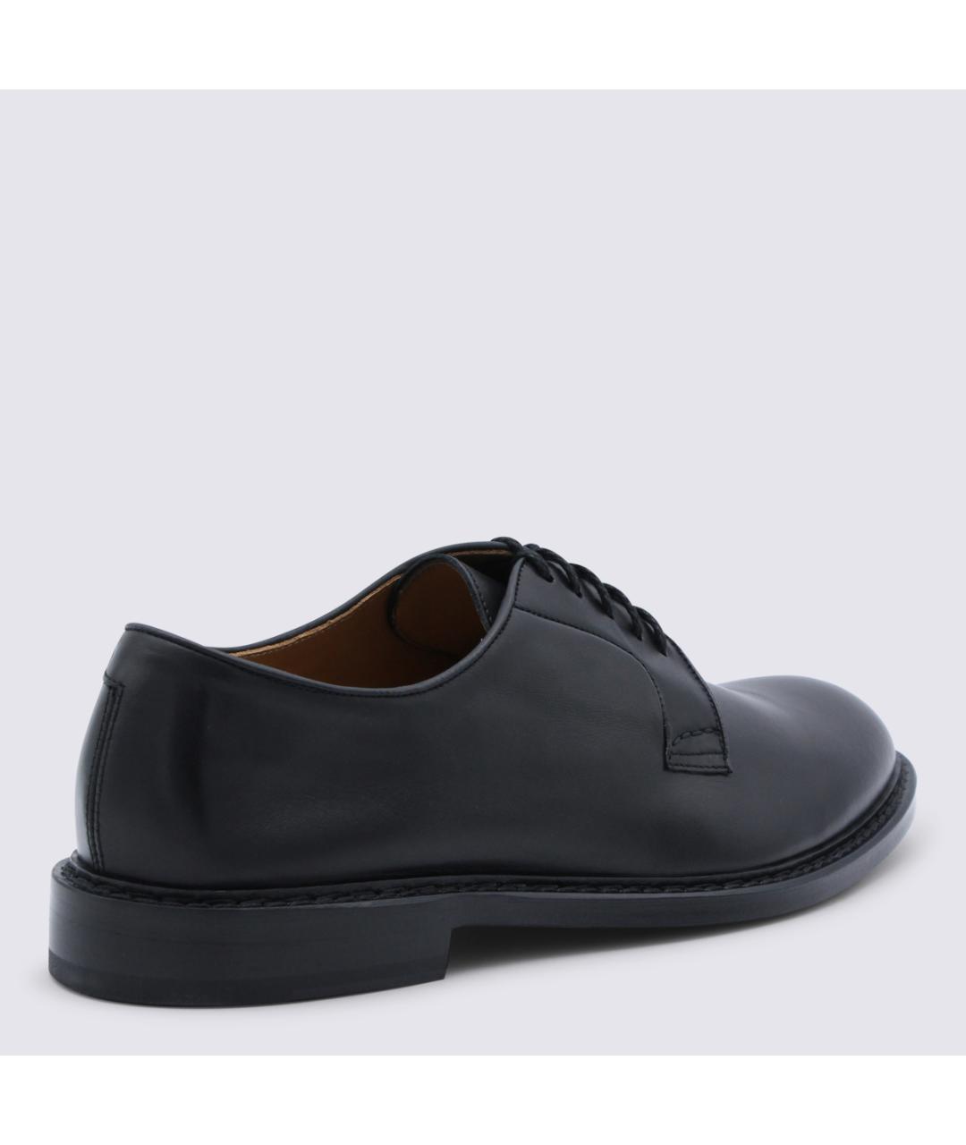 DOUCAL'S Черные кожаные низкие ботинки, фото 3