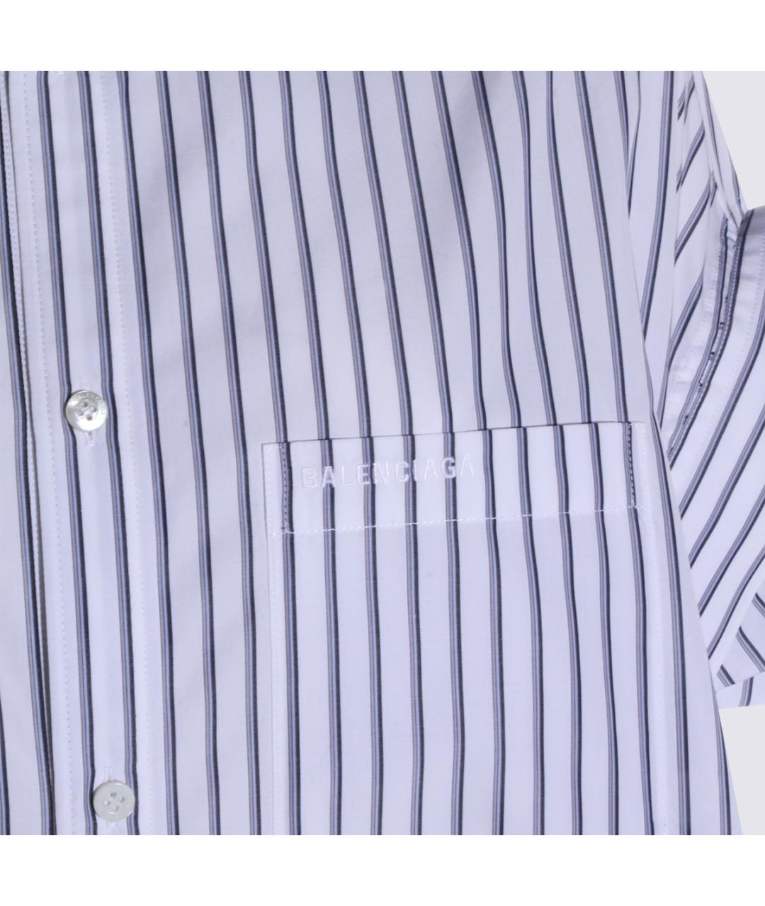BALENCIAGA Голубая хлопковая рубашка, фото 3