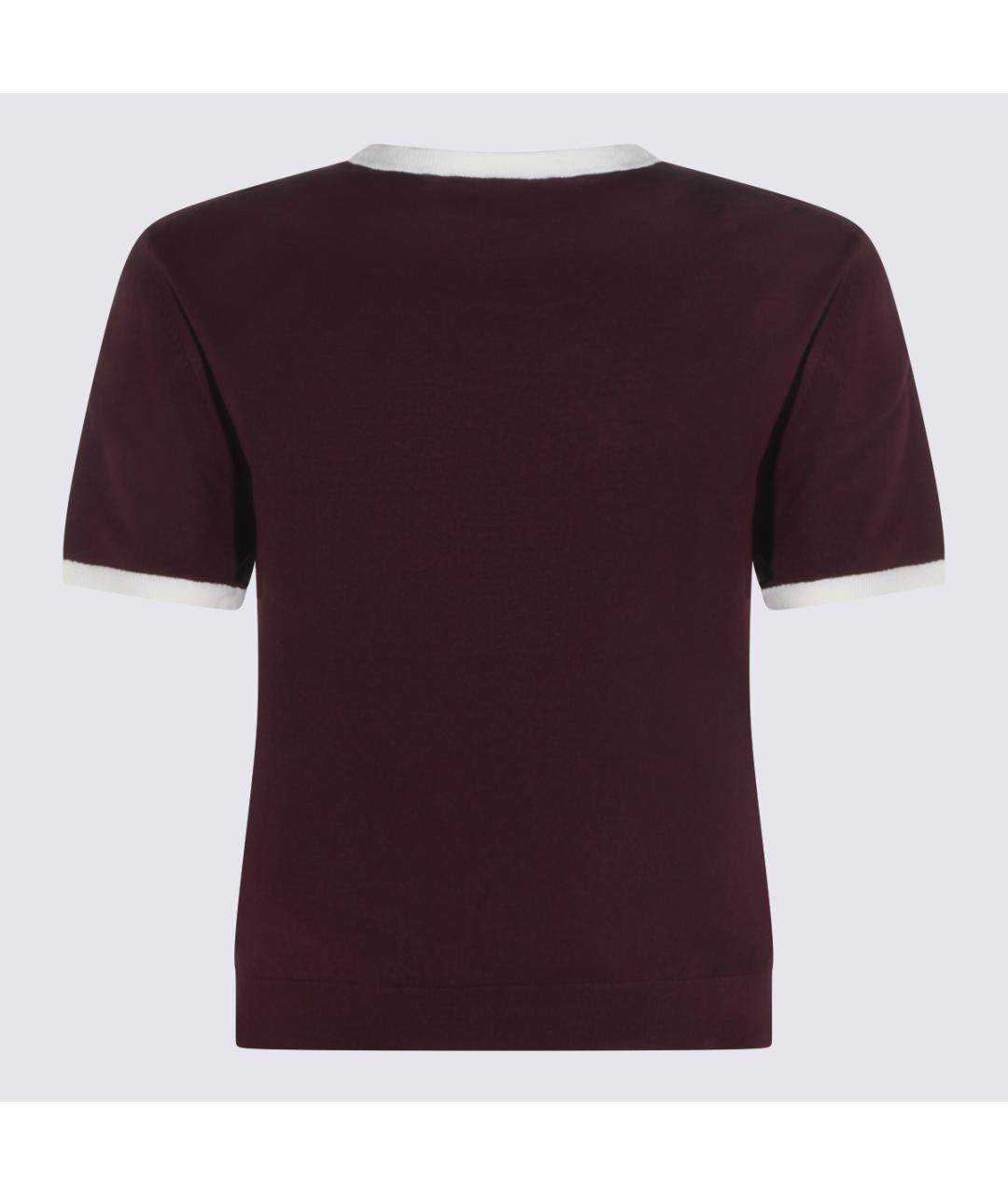 TORY BURCH Бордовая вискозная майка, фото 2
