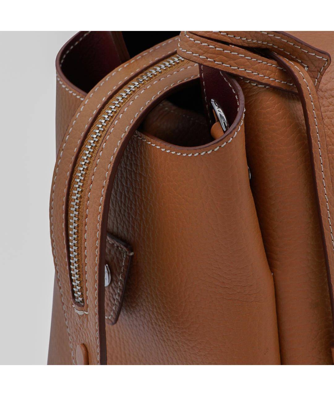 TOD'S Бежевая кожаная сумка тоут, фото 4
