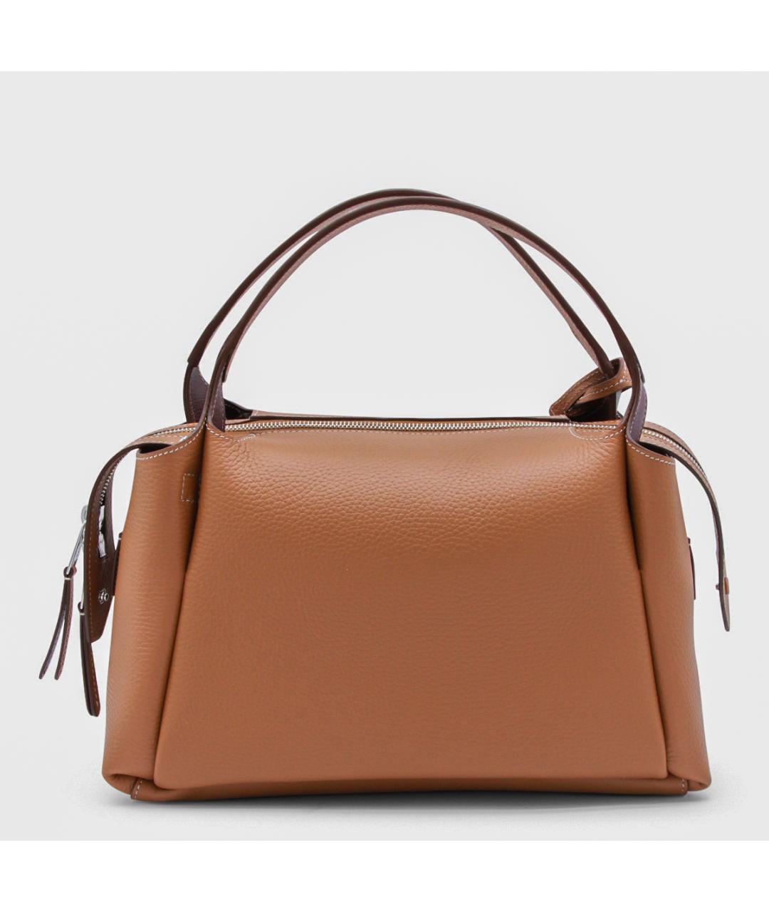 TOD'S Бежевая кожаная сумка тоут, фото 3