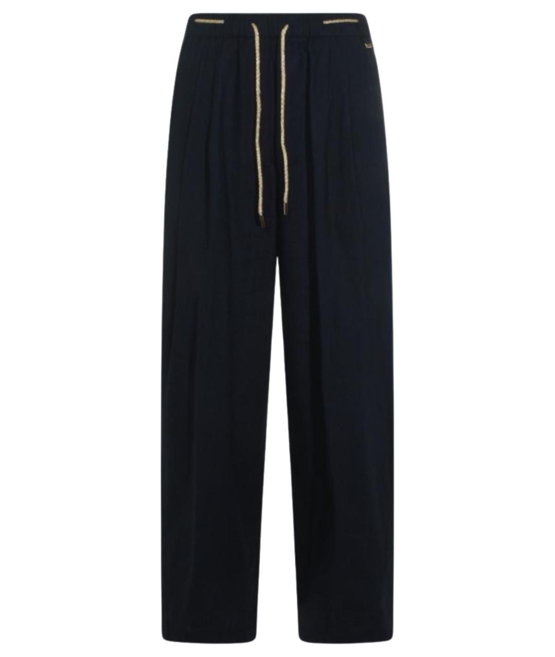 HERNO Синие прямые брюки, фото 1
