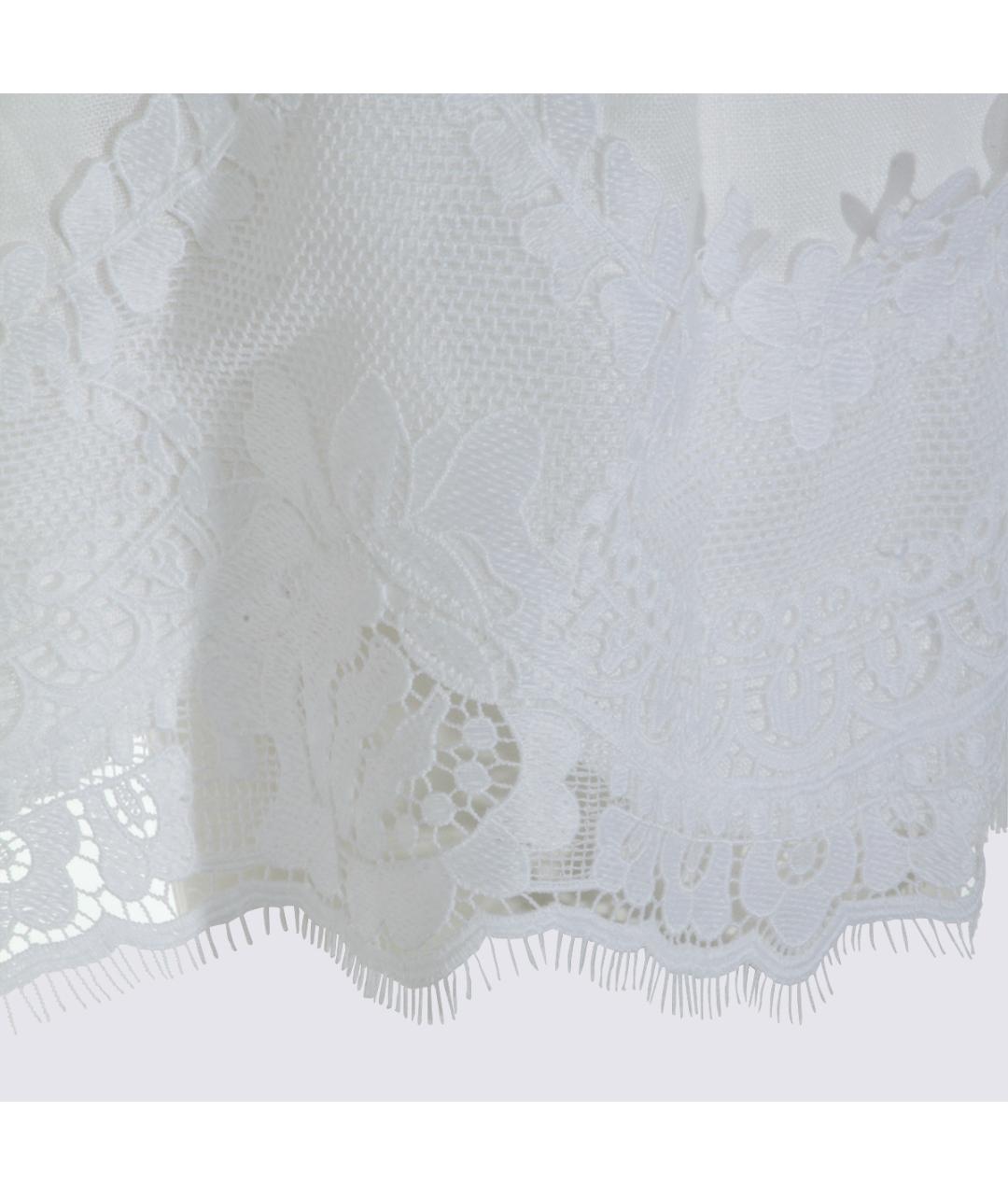 TWIN-SET Белые льняные шорты, фото 3