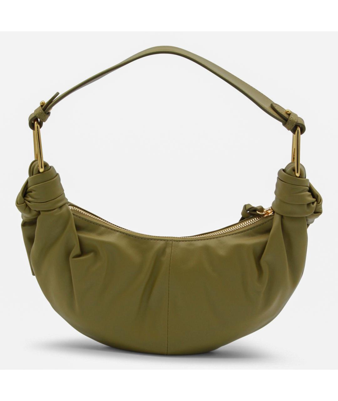 COCCINELLE Зеленая кожаная сумка через плечо, фото 3