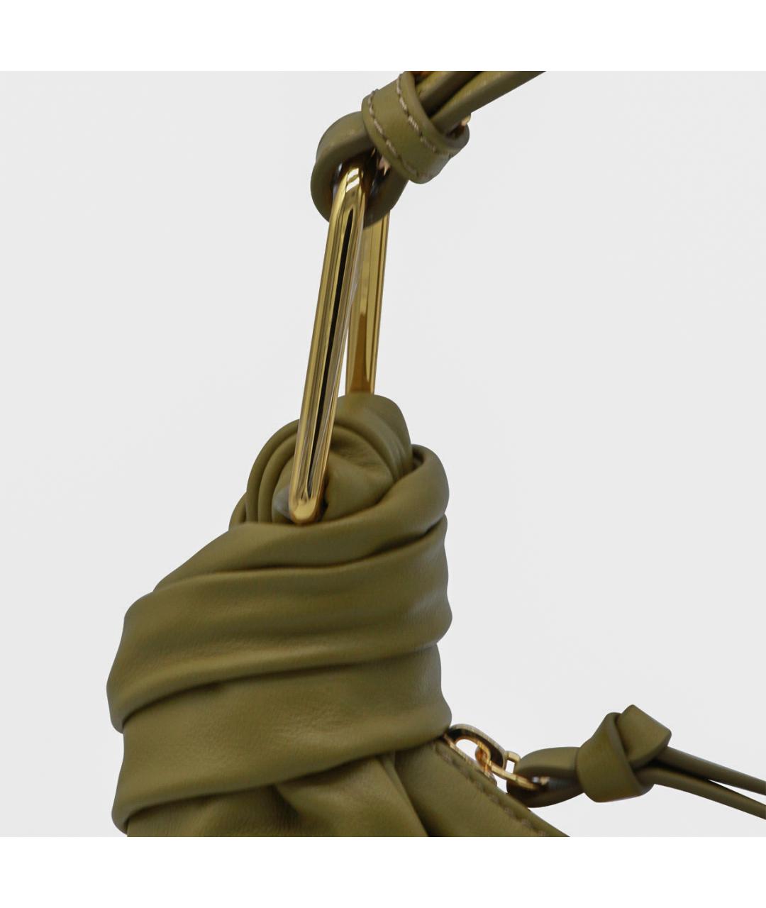 COCCINELLE Зеленая кожаная сумка через плечо, фото 4