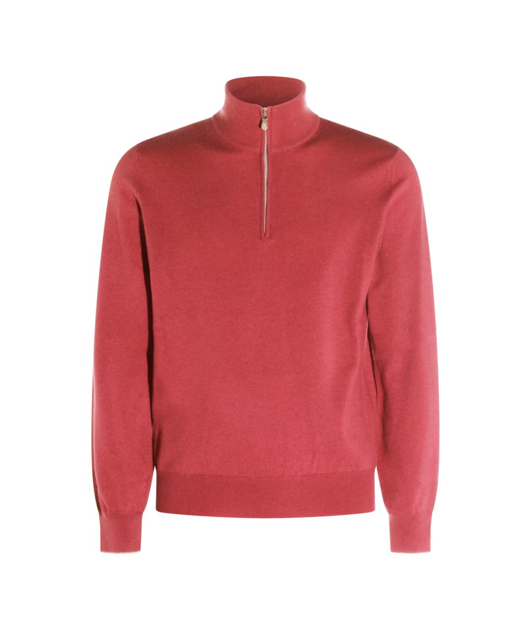 BRUNELLO CUCINELLI Красный кашемировый джемпер / свитер, фото 1
