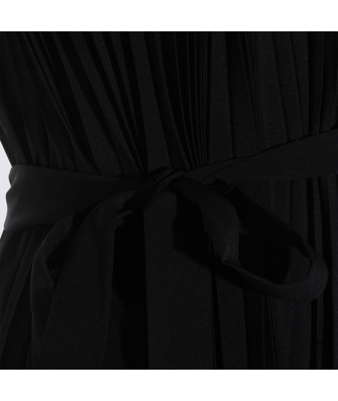 TWIN-SET Черное хлопковое повседневное платье, фото 3