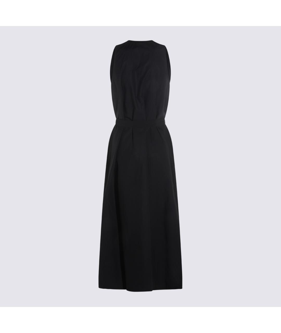 TWIN-SET Черное хлопковое повседневное платье, фото 2