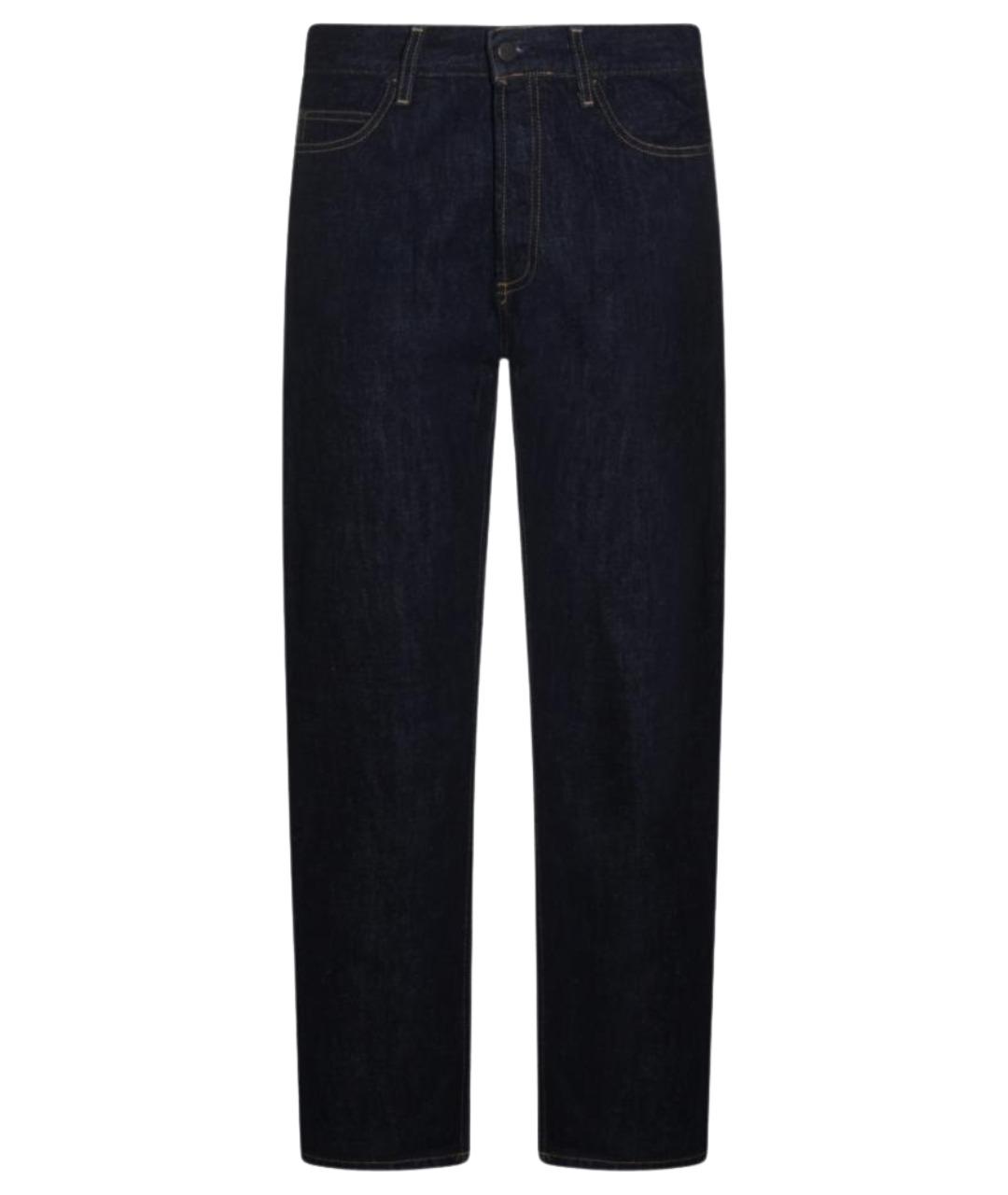 CARHARTT WIP Синие хлопковые прямые джинсы, фото 1